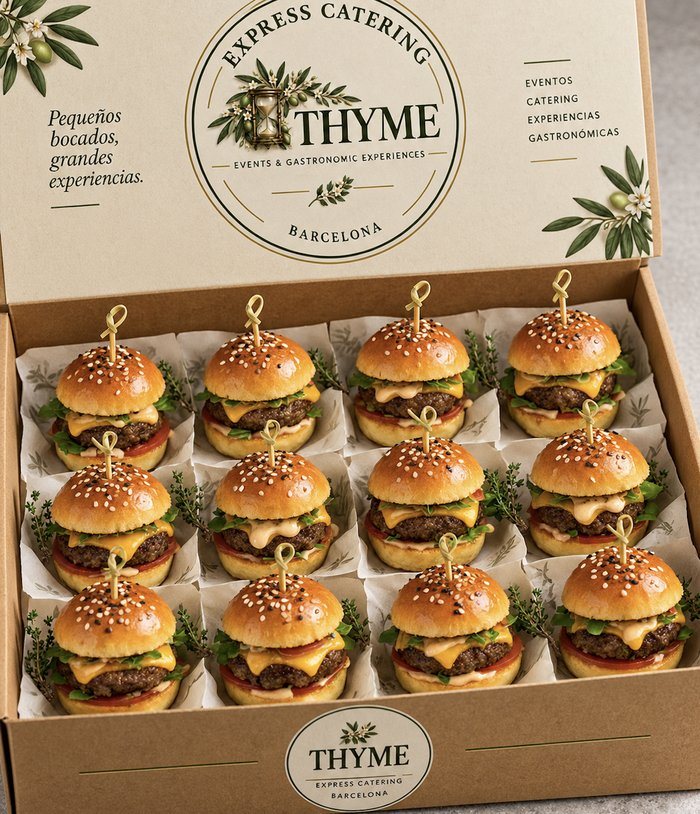 Mini burgers de la Cocktail Box