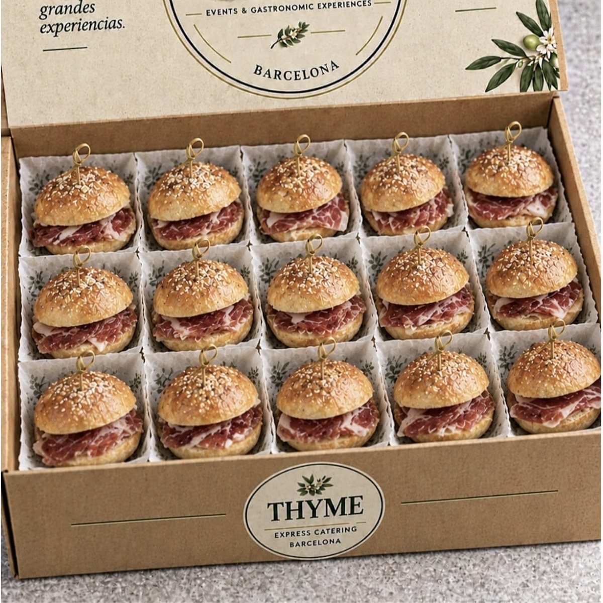 Mini pulgas de jamón — THYME Express Catering